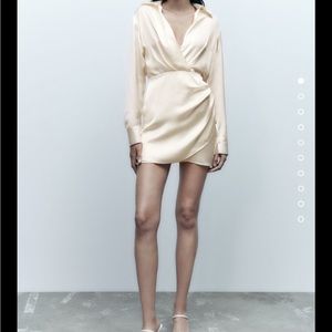 Zara satin effect dress
